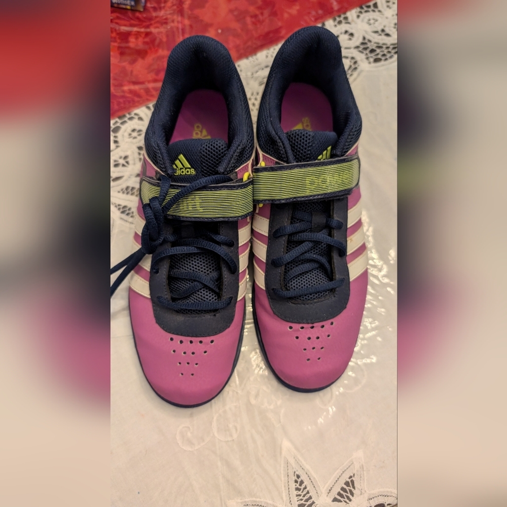 Adidas Powerlift 2.0 Purple/Green Weightlifting Shoes B39860 Women’s Size 9